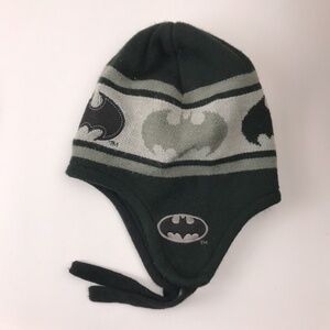 Batman Trapper Hat Black Gray for Kids 4 to 7 Years Old